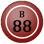 Two fat ladies - a number 88 bingo ball.